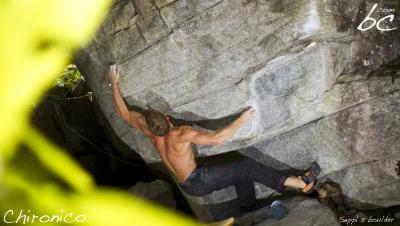 Jonas in "Seppi's boulder"